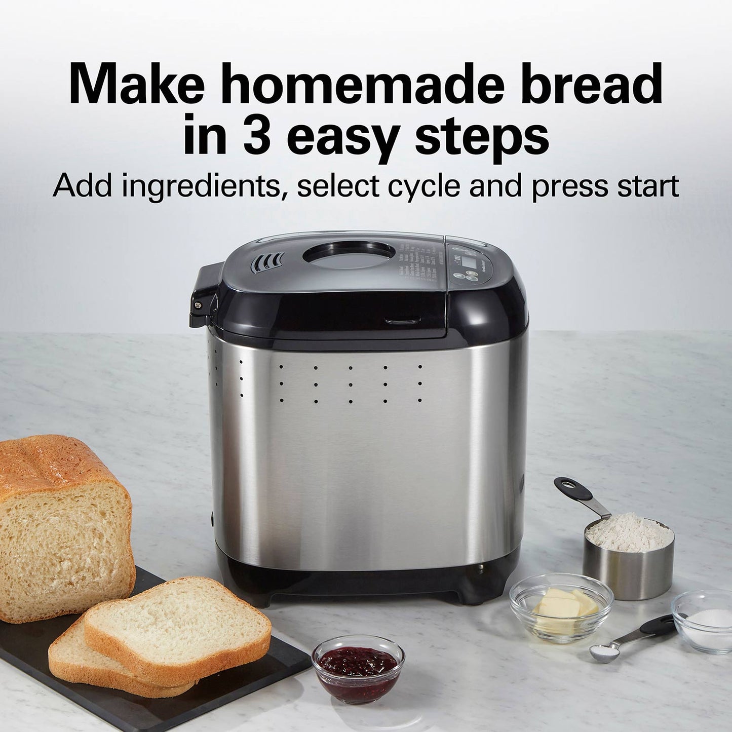 ARTISAN DOUGH & BREAD MAKER, STAINLESS STEEL