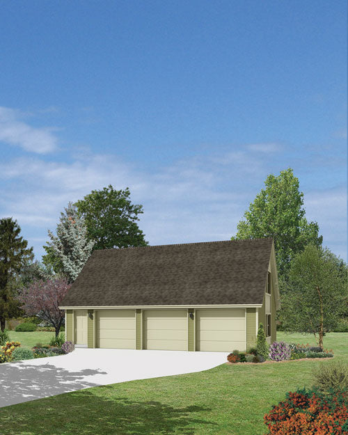 3-CAR GARAGE WITH LOFT, E-PLAN – Mother Earth News