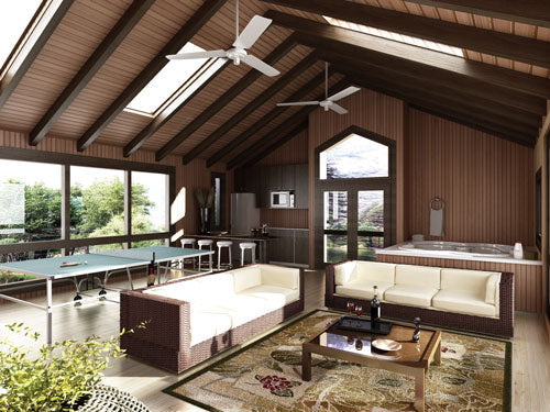 SCREENED-IN RECREATION ROOM WITH OUTDOOR PATIO E-PLAN