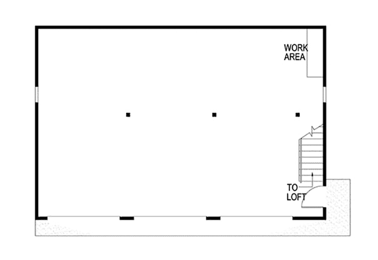 3-CAR GARAGE WITH VAULTED LOFT, E-PLAN