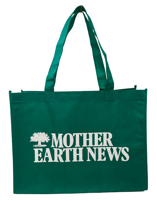 MOTHER EARTH NEWS GREEN TOTE BAG