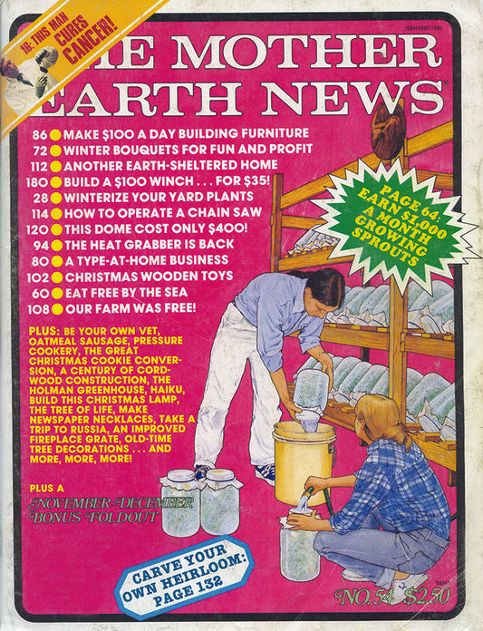 MOTHER EARTH NEWS MAGAZINE, NOVEMBER/DECEMBER 1978 #54